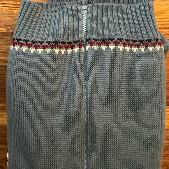 Vintage John Blair Nordic Fair Isle Zip Sweater Jacket Blue Red Geometric XLG - Picture 12 of 12